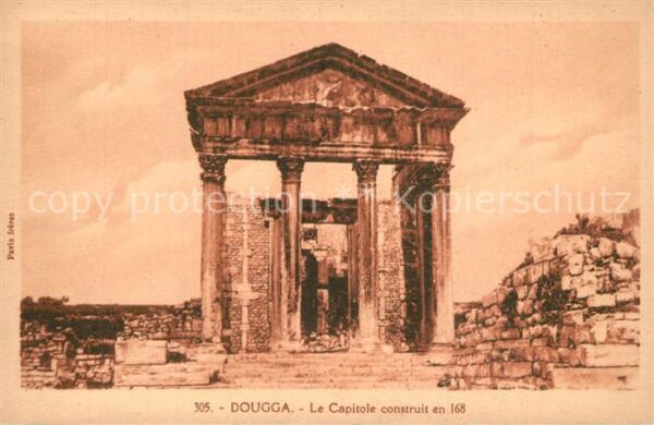 Dougga Le Capitole construit en 168 Ruines