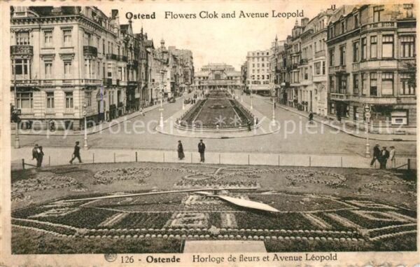 Ostende Oostende Horloge de fleurs et Avenue Léopold