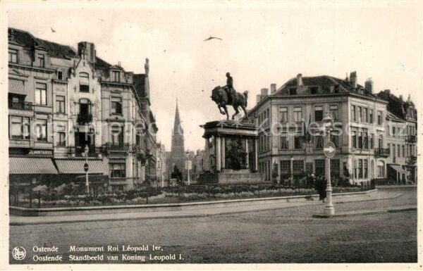 Ostende Oostende Monument Roi Léopold Ier