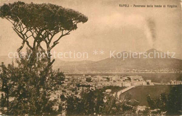Napoli Neapel Panorama dalla tomba di Virgilio