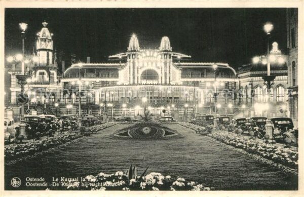 Ostende Oostende Le Kursaal la nuit