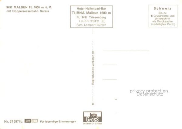 Malbun Panorama mit Sessellift Sareis – Bild 2