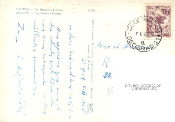 Beograd Belgrad Trg Marksa i Engelsa – Bild 2