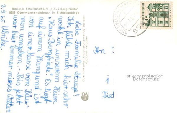 Oberwarmensteinach Berliner Schullandheim Haus Bergfriede – Bild 2