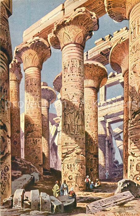 Karnak Egypt Tempel K?nstlerkarte