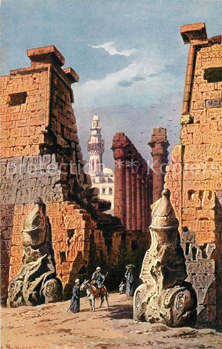 Luxor Louqsor Louksor Tempel K?nstlerkarte