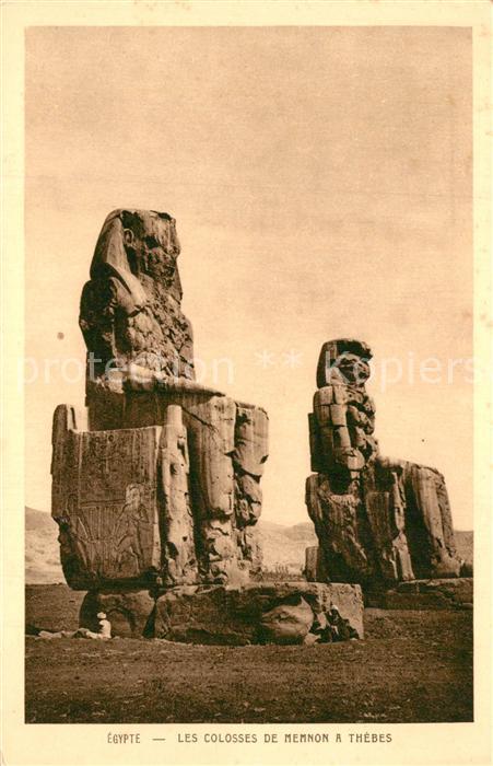 Theben Egypt Les Colosses de Memnon