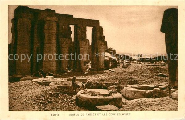 Theben Egypt Temple de Ramses et les Deux Colosses