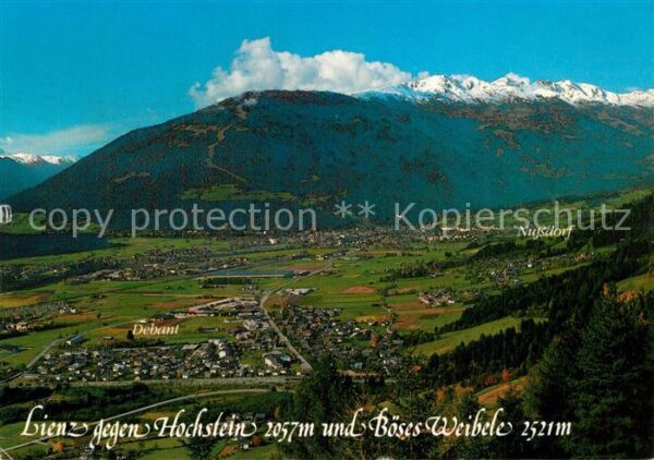 Lienz Tirol Blick vom Inselsberg auf Hochstein und