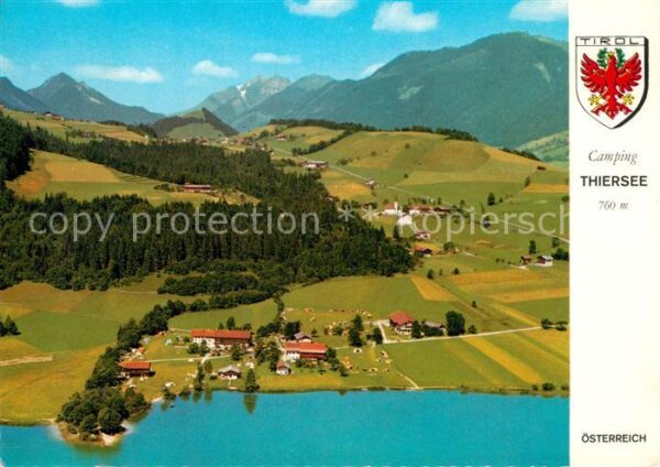Thiersee Fliegeraufnahme Camping mit Sonnwendjoc