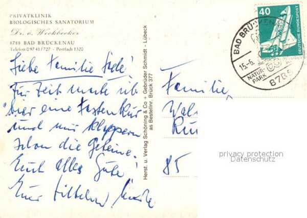Bad  Br?ckenau Biologisches Sanatorium Dr. v. Weckbeck – Bild 2