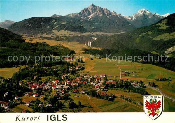 Igls Tirol Fliegeraufnahme mit Europabr?cke Serles