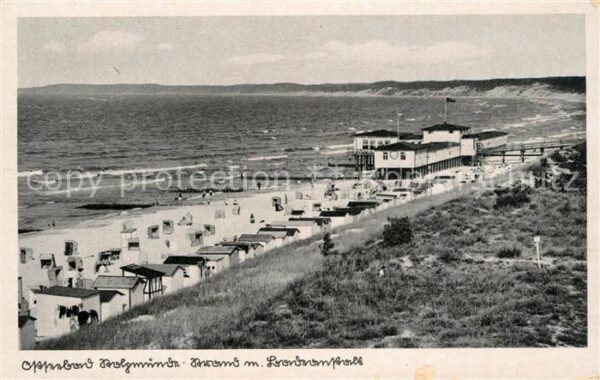 Stolpmuende Ostseebad Pommern Strand mit Badeanstalt