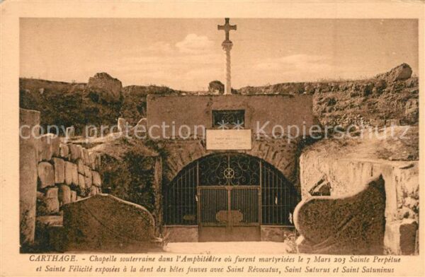 Carthage Karthago Chapelle souterraine dans l'Amphitheatr