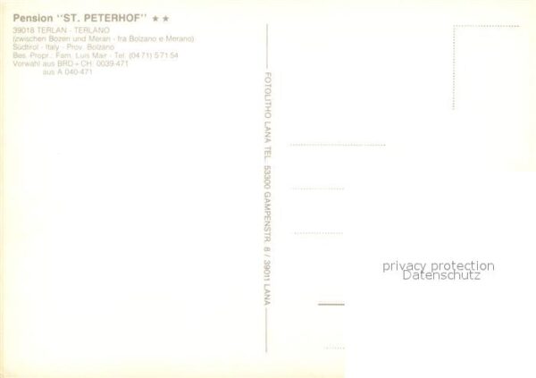 Terlan Pension St Peterhof Liegewiese – Bild 2