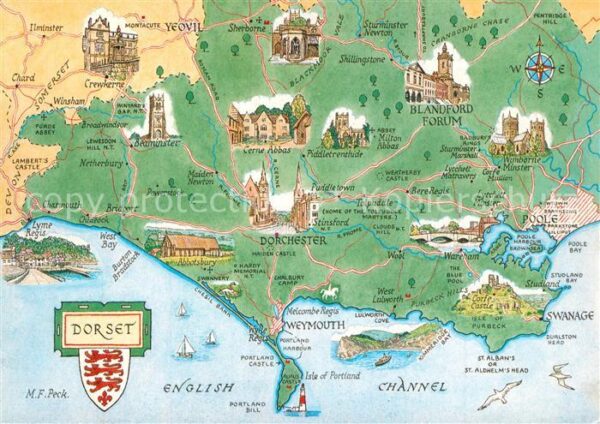 Dorset UK Gebietskarte