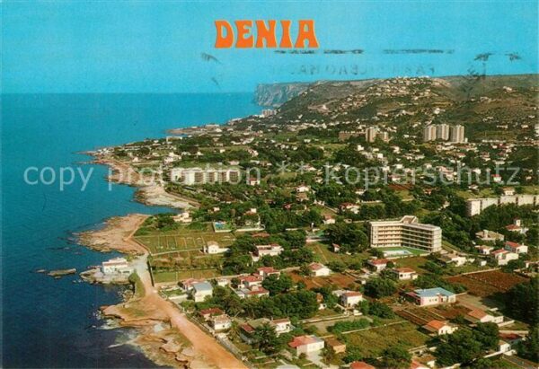 Denia Vista aerea de la costa