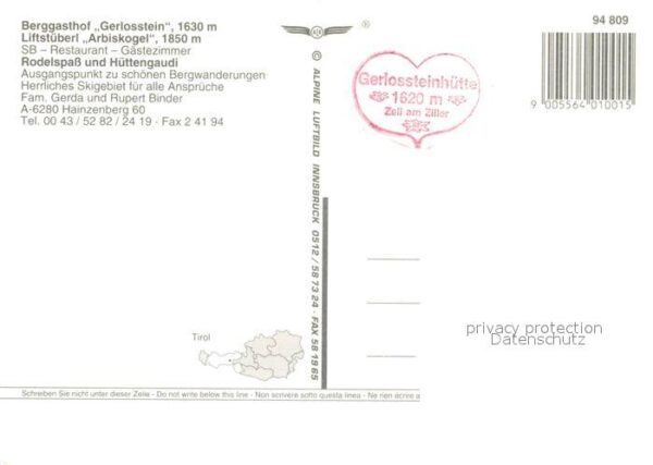 Hainzenberg Berggasthof Gerlosstein Fliegeraufnahme – Bild 2