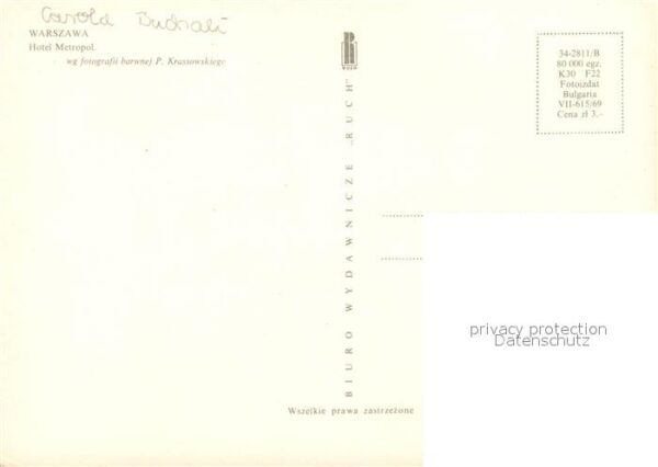 Warszawa Hotel Metropol – Bild 2