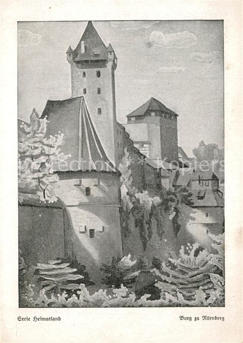 Nuernberg Burg Serie Heimatland nach Original von
