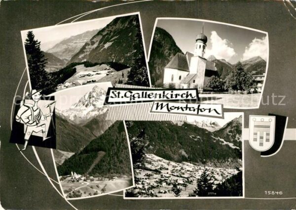 St Gallenkirch Vorarlberg Motiv mit Kirche Landschaftspanorama Mo