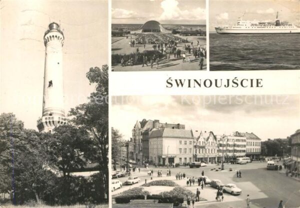 Swinoujscie Swinemuende Latarnia morska Plac Wolnosci Muszla ko