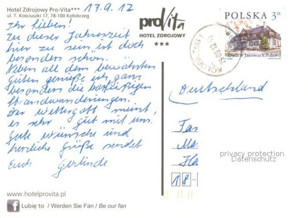 Kolberg Ostseebad Kolobrzeg Hotel Zdrojowy Pro Vita Strand Tennispl – Bild 2