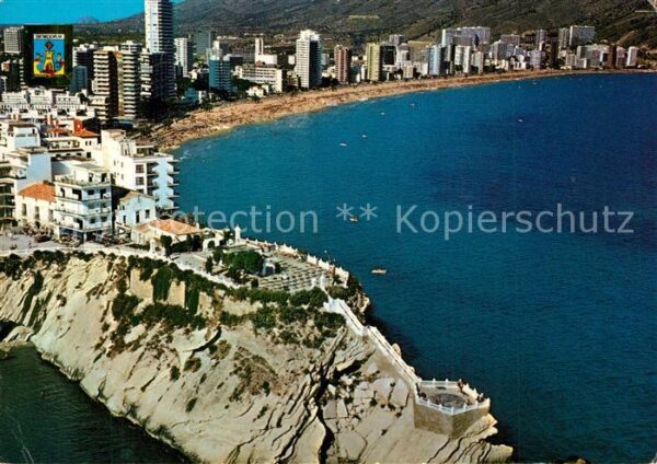 Benidorm Castillo y Playa de Levante vista aérea