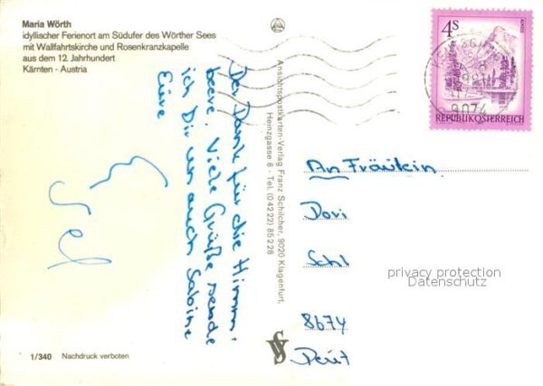 Maria Woerth Woerthersee Ferienort Wallfahrtskirche 12. Jhdt. Fl – Bild 2