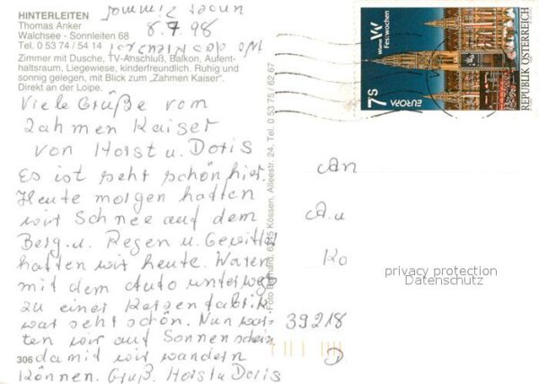 Walchsee Tirol Hotel Hinterleiten Landschaftspanorama – Bild 2
