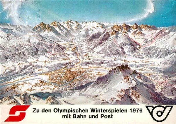 Innsbruck Panoramakarte Olympische Winterspiele a