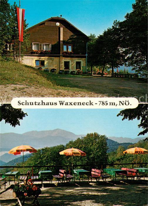 Pernitz Niederoesterreich Schutzhaus Waxeneck Terrasse Fernsicht
