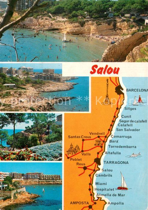 Salou Küstenpanorama Bucht Strand Küstenstras
