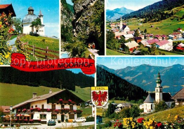 Oberau Wildschoenau Tirol Cafe Pension Moorhof Kapelle Ortsansich
