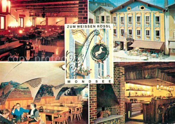 Mondsee Salzkammergut Gasthof Zum weissen Rössl Restaurant Ba