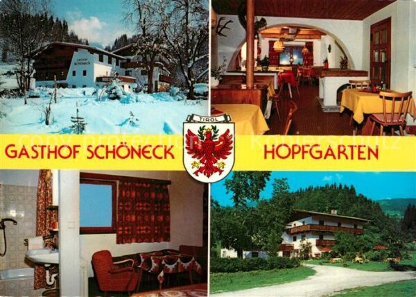 Hopfgarten Brixental Gasthof Schöneck Restaurant Pension
