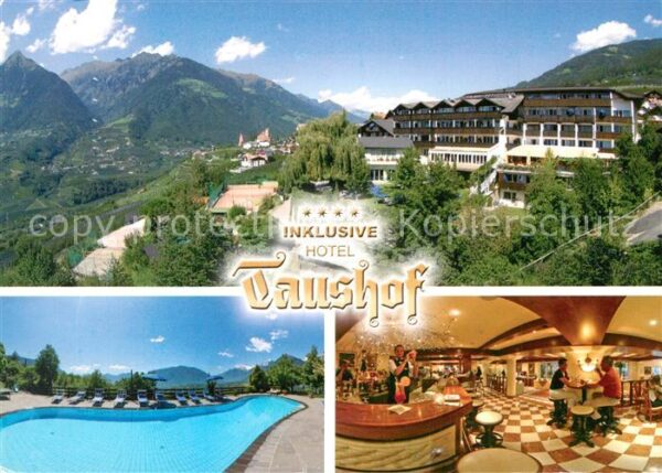 Schenna Meran Hotel Taushof Bar Swimming Pool Tennisa