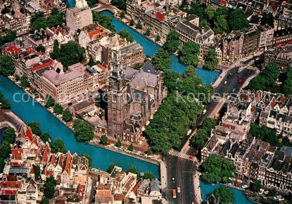 Amsterdam Niederlande Westerkerk luchtopname