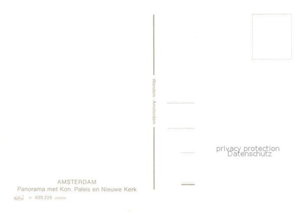 Amsterdam Niederlande Panorama met Kon. Paleis en Nieuwe Kerk – Bild 2