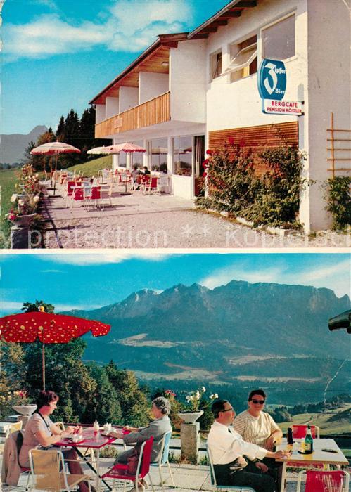 Niederndorferberg Bergcafe Köstler Terrasse Blick zum Kai