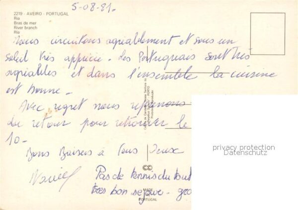 Aveiro River branch Uferpartie am Fluss Boot – Bild 2