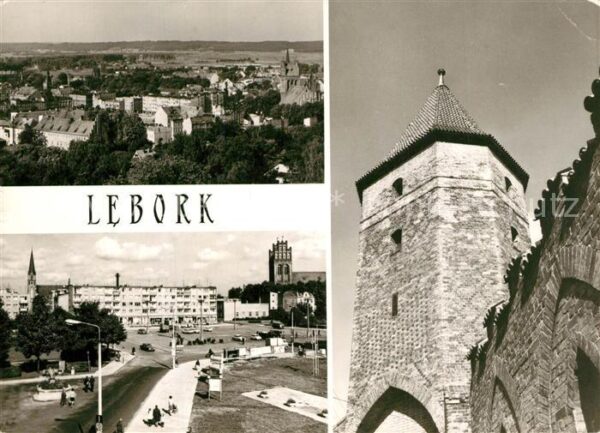 Lebork Widok ogolny Plac Pokoju Gotycka Gaszta