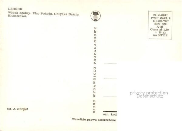 Lebork Widok ogolny Plac Pokoju Gotycka Gaszta – Bild 2