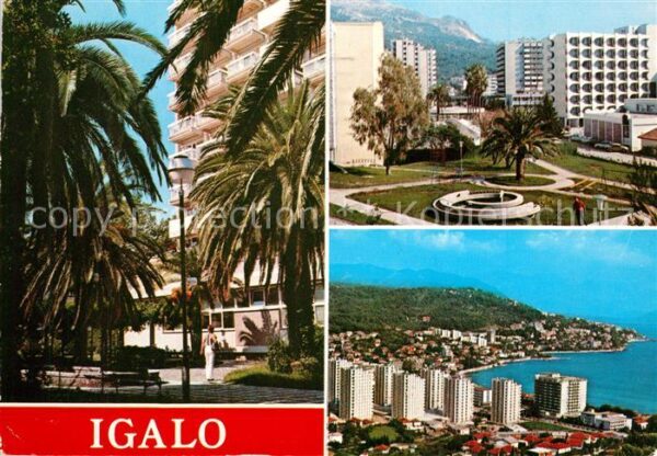 Igalo Hotel Park Küstenpanorama Fliegeraufnah