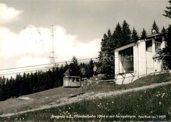 Bregenz Bodensee Pf?nderbahn mit Fernsehturm