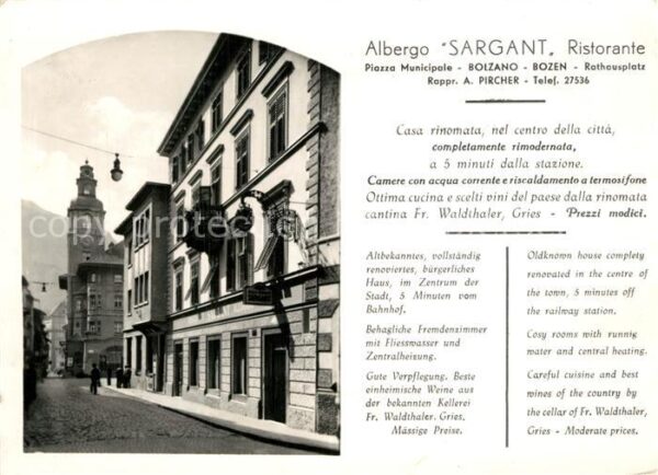 Bozen S?dtirol Albergo Sargant Restaurant