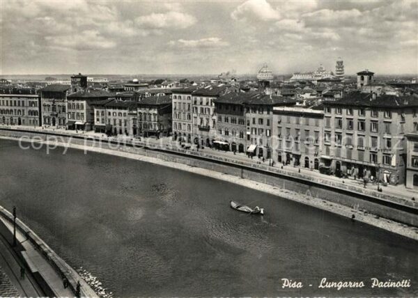 Pisa Lungarno Pacinotti Flusspartie