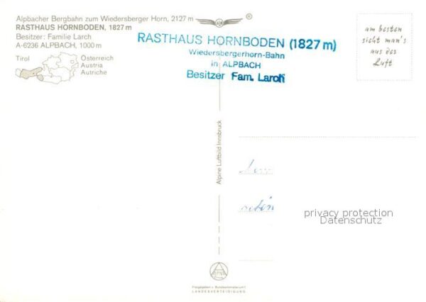 Alpbach Rasthaus-Hornboden Wiedersberger-Horn – Bild 2