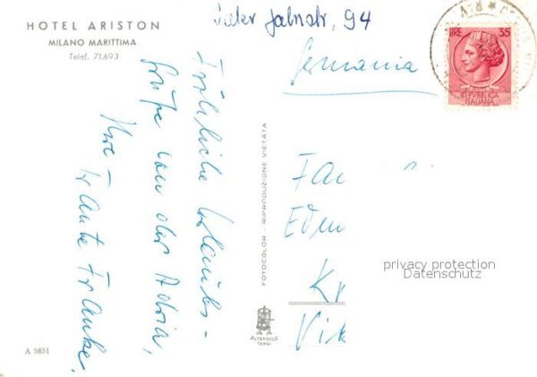 Milano Marittima Fliegeraufnahme Hotel Ariston Strand – Bild 2