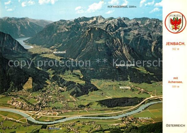 Jenbach Tirol Fliegeraufnahme Unterinntal Rofangebirg